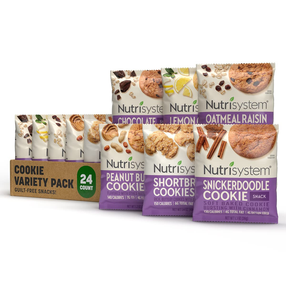NutrisystemÂ Cookie Variety Pack, 24ct, Guilt-Free Snacks to
