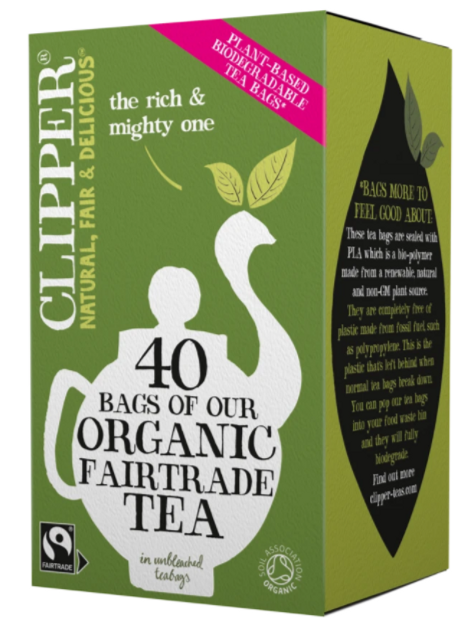 Clipper Tea Organic Fairtrade Decaf Tea - 80 Unbleached Teabags 