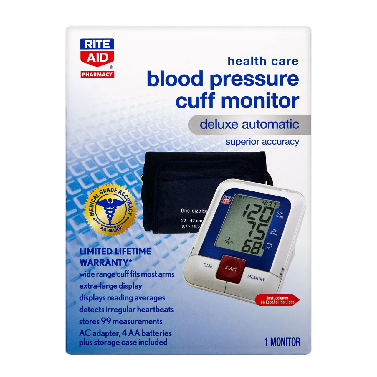 Upper Arm Blood Pressure Monitor with Extra Large Cuff  22-42cm,sphygmomanometer