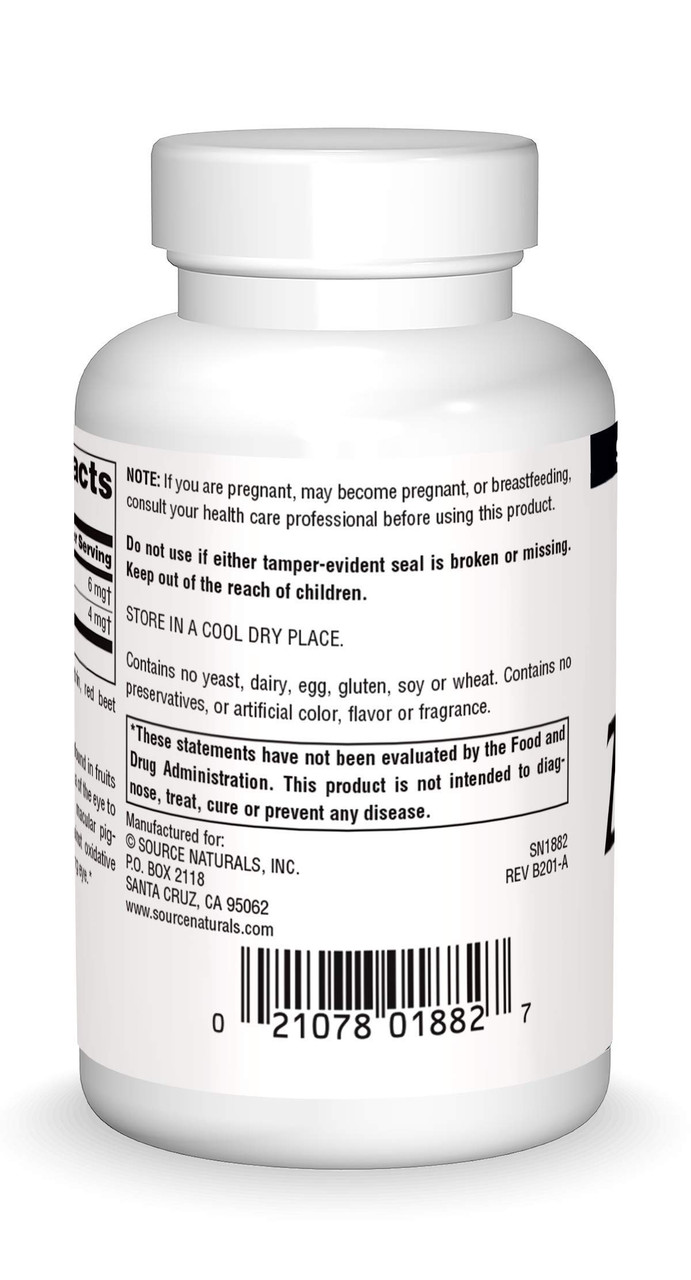 Source s Zeaxanthin with Lutein, 10 mg 60 Capsules