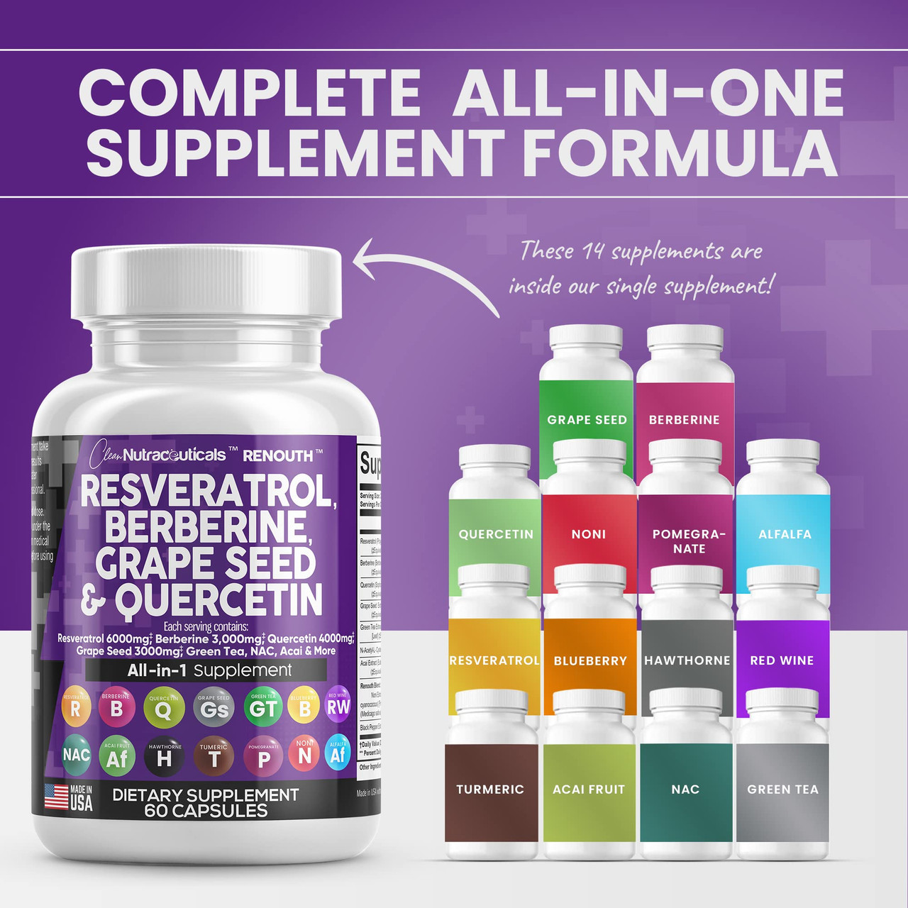 Can You Take Resveratrol And Berberine Together Resveratrol 6000mg Berberine 3000mg Grape Seed Extract 3000mg Quercetin