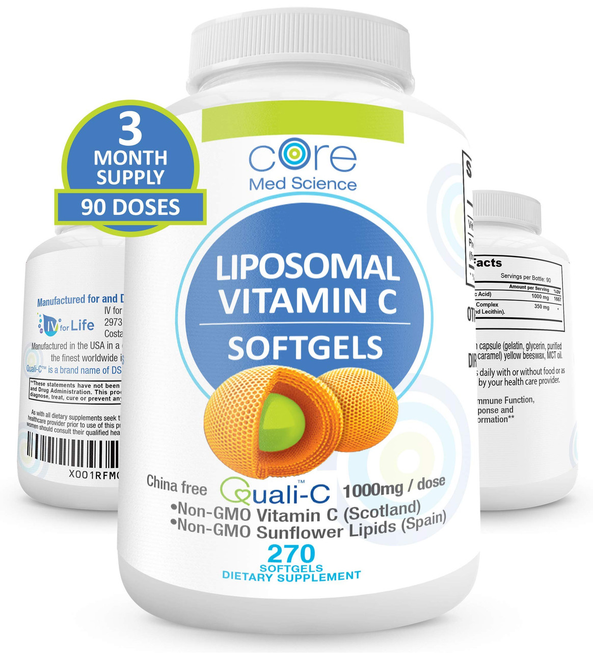 core med liposomal glutathione Core Med Science Liposomal Glutathione Softgels + Liposomal Vitamin C  Softgels (3 Month)