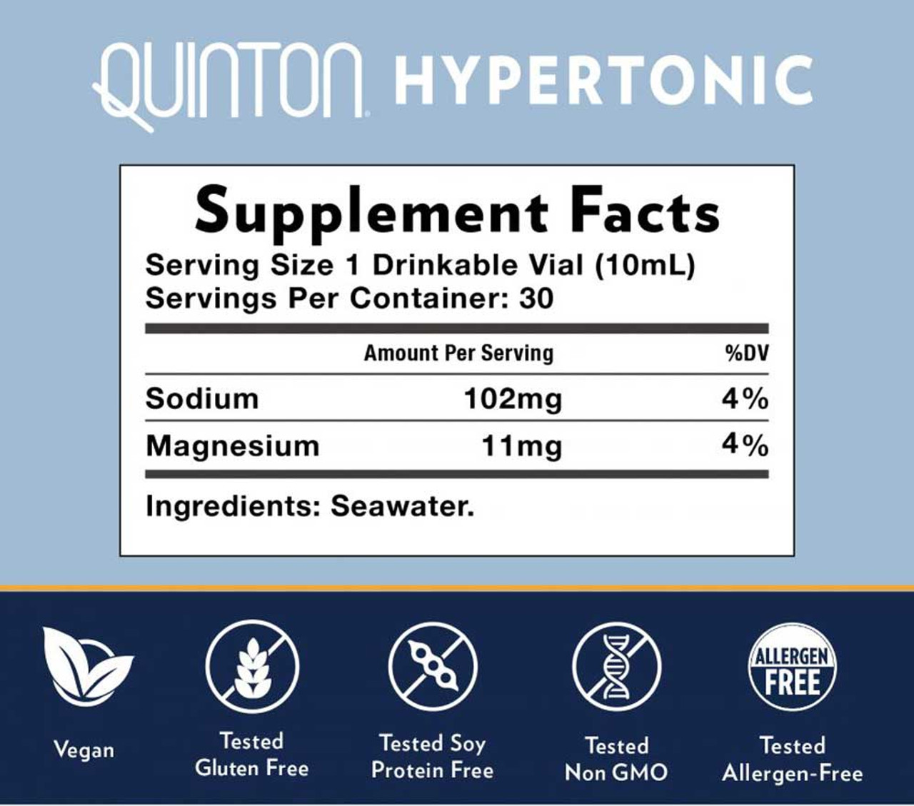 Quicksilver Scientific Original Quinton Hypertonic 30 Amps