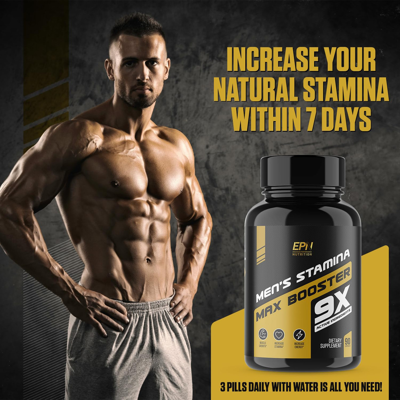 EPN Supplements Stamina Max Booster #1 Men'S Energy, Stamina