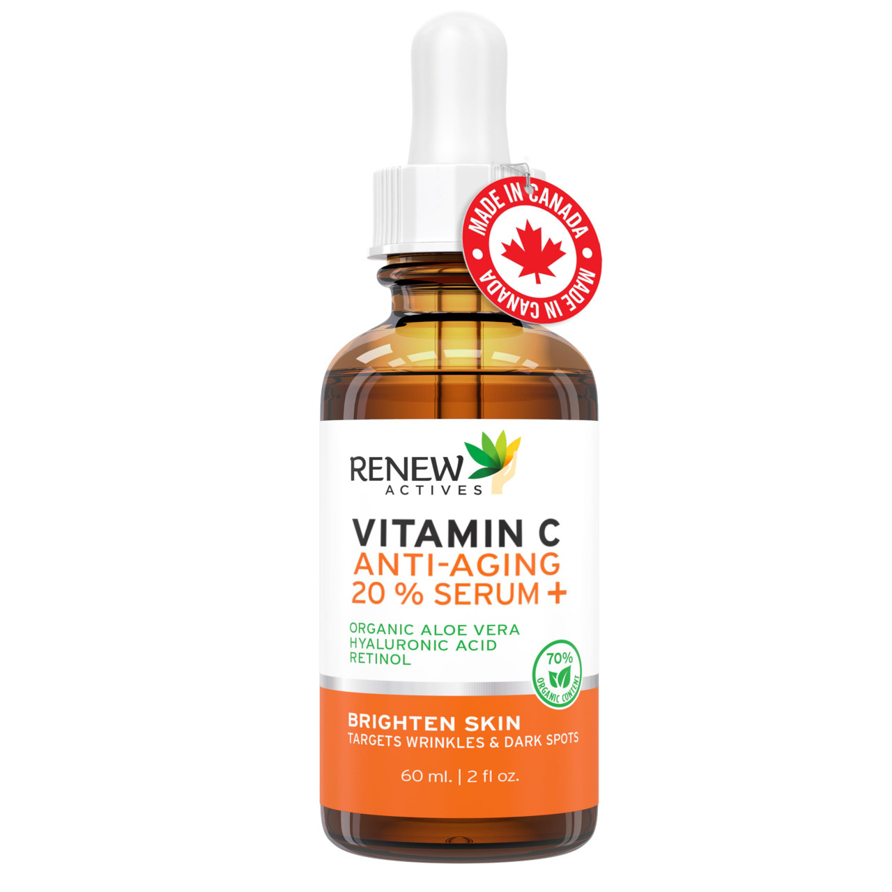 Renew Actives Vitamin C Face Serum  Anti-Aging Serum With Vitamin C,  Hyaluronic Acid And Retinol
