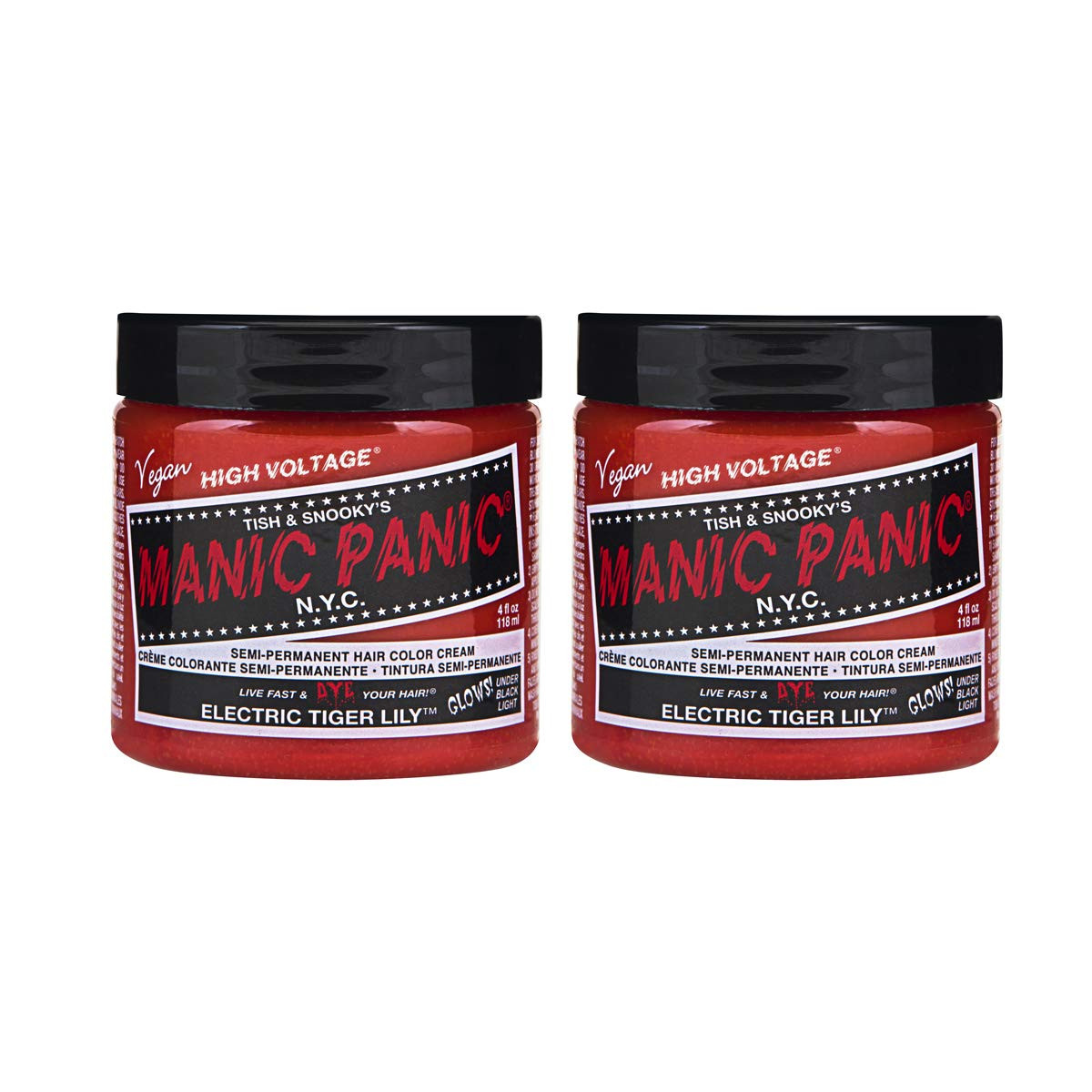 Manic Panic Semi-Permament Haircolor Electric Lily 4 Ounce (118Ml) (2 Pack)