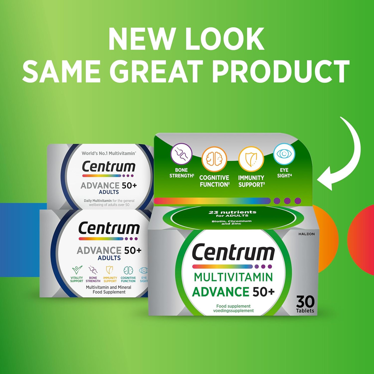 Centrum Advance 50+ Multivitamin (30 Tablets) | Buy at Kiwla | Free ...