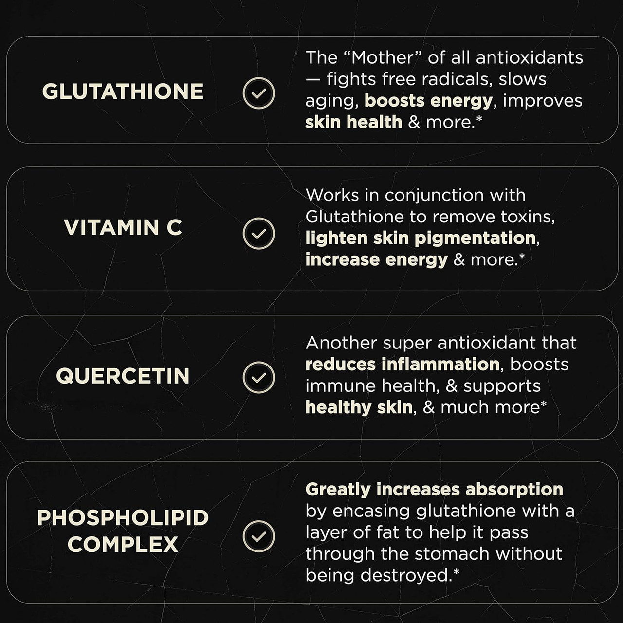 ELMNT 2150mg Super Antioxidant Liposomal Glutathione Supplement w. Vitamin  C, Quercetin & Reduced L Glutathione 1000mg -