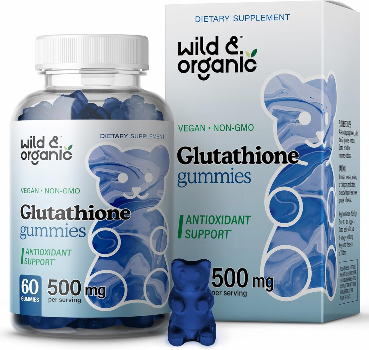 Wild & Organic L Glutathione Gummies - Reduced Glutathione 500Mg For  Antioxidant Support