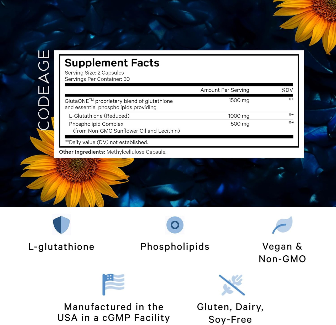 codeage liposomal glutathione product info and reviews Codeage Liposomal Glutathione 1000 mg Supplement High-Potency Reduced  Glutathione - Liposomal Delivery - L-Glutathione - Phospholipids