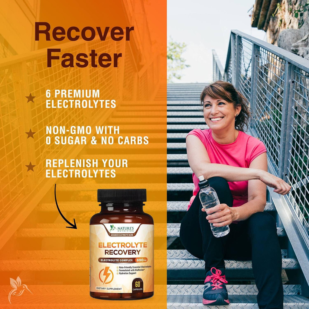 Nature'S Nutrition Electrolyte Tablets with Vitamin D Salt Pills