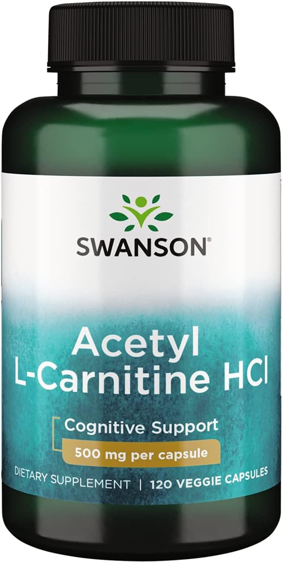 swanson acetyl l-carnitine Swanson Premium Acetyl L-Carnitine 500mg, 100 Veggie Capsules for Brain  Function main image 0