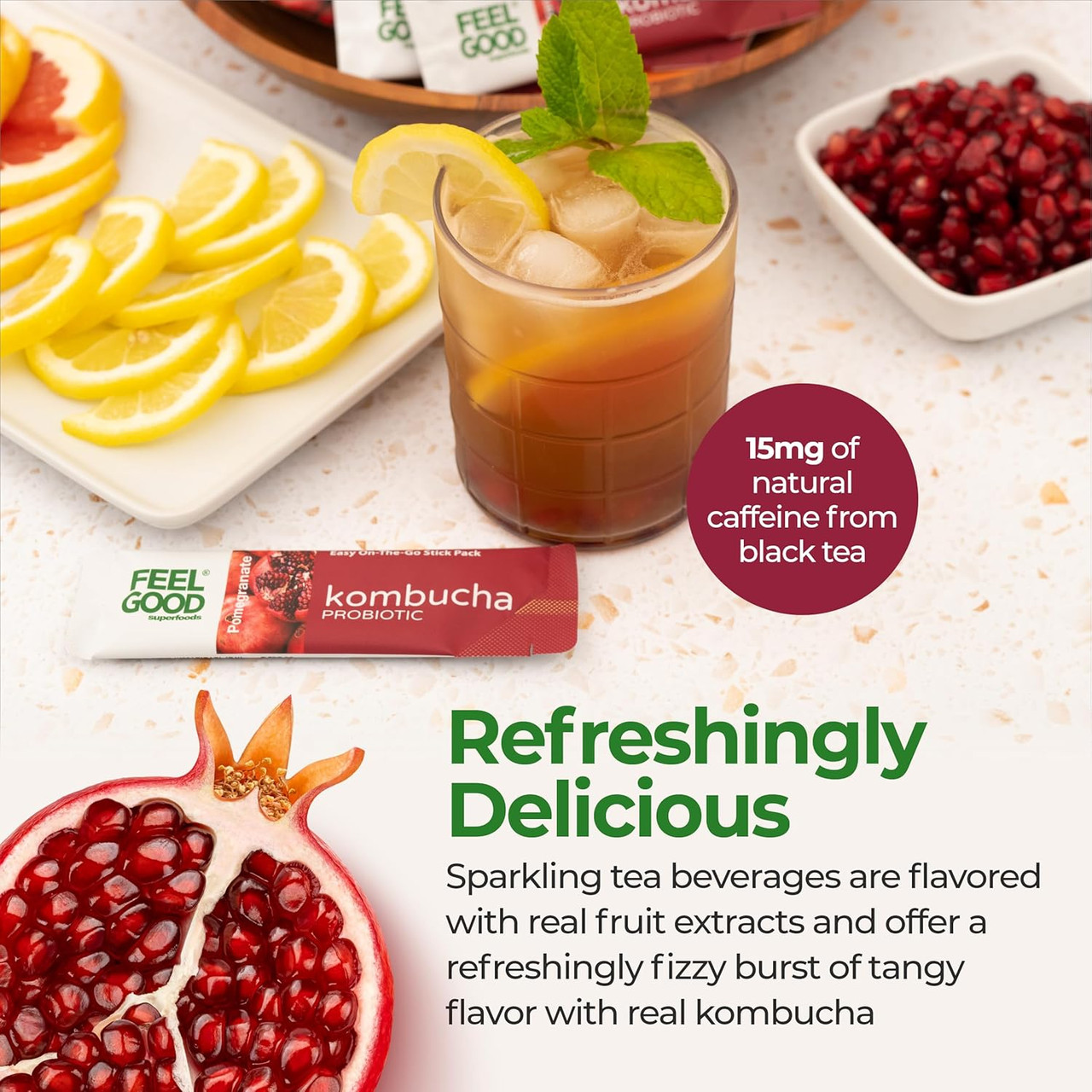 Feel Good Superfoods Feelgood Superfoods Kombucha Iced Tea Packets