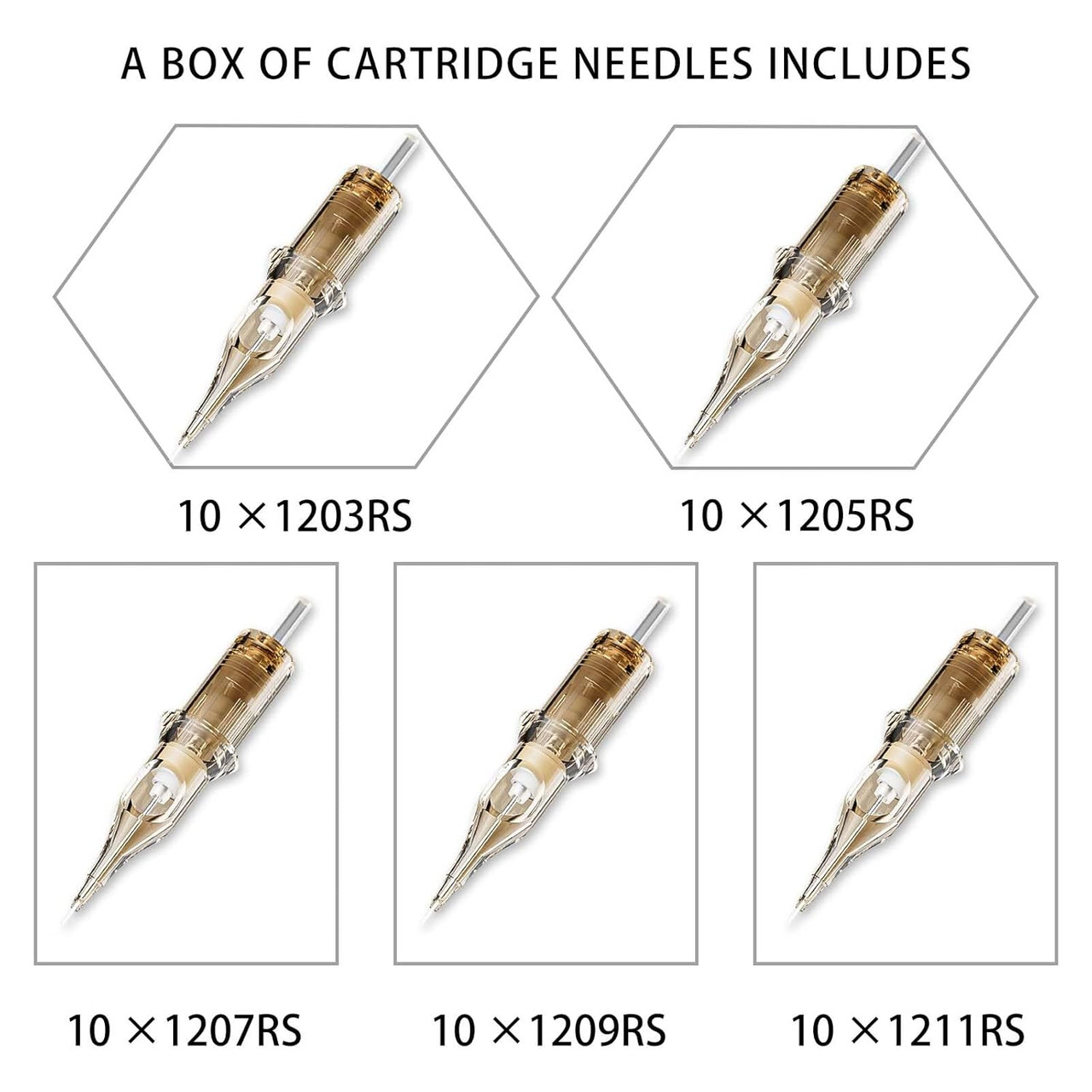 Bigwasp (3Rd Gen) 50Pcs Assorted Disposable Cartridge Tattoo