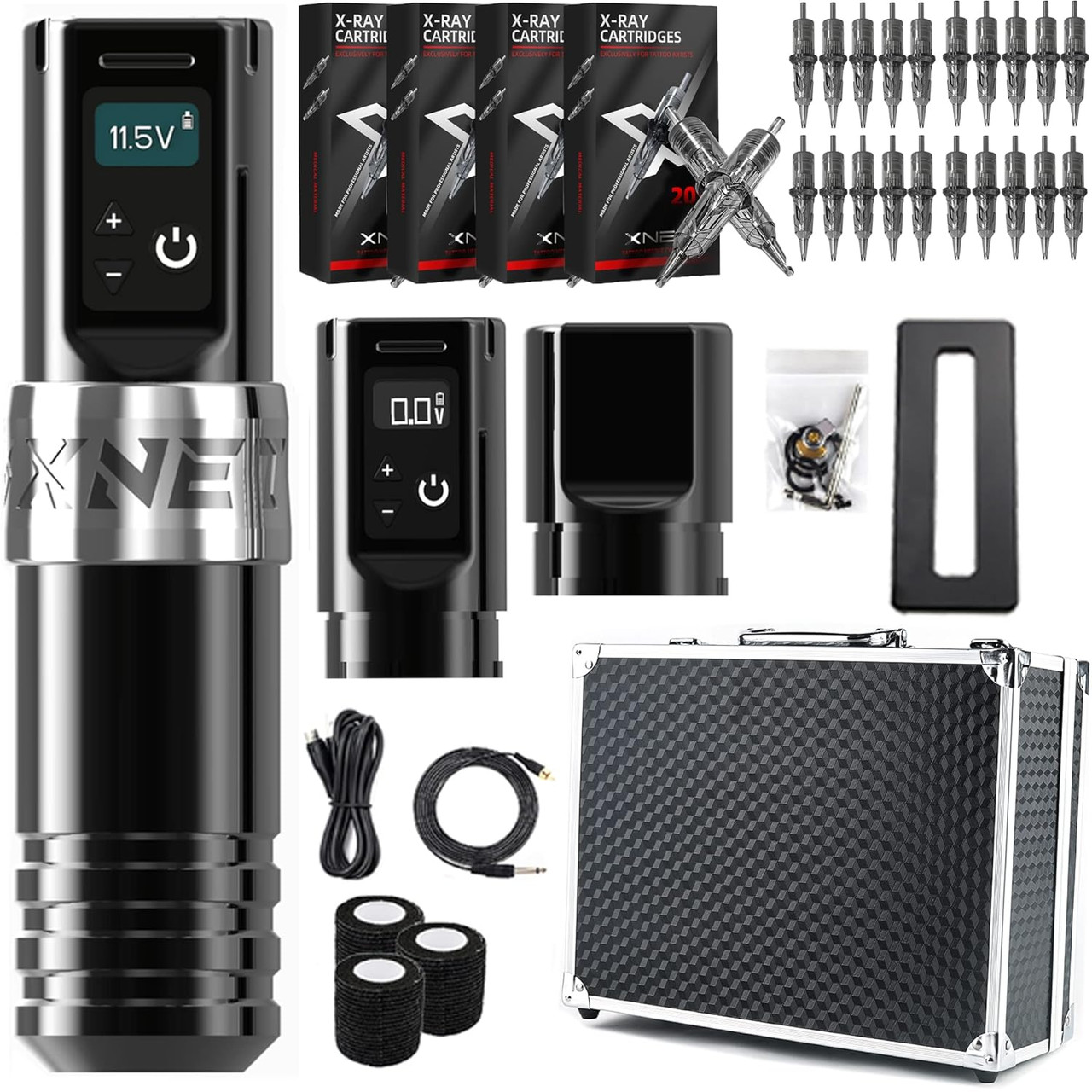 XNET Wireless　tattoo machine set Tattoo Gun Kit Complete Tattoo Machine Kit, Xnet Cordless