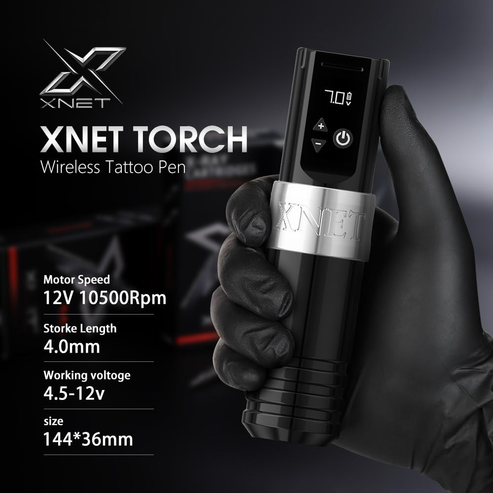 X net ワイヤレスタトゥーマシン　Wireless tattoo pen Tattoo Kit - Xnet Torch Wireless Tattoo Machine Kit Professional