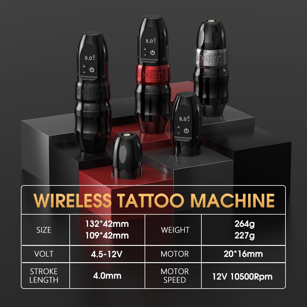 XNET Wireless　tattoo machine set Amazon.com: Tattoo Kit - Xnet Titan Wireless Tattoo Machine