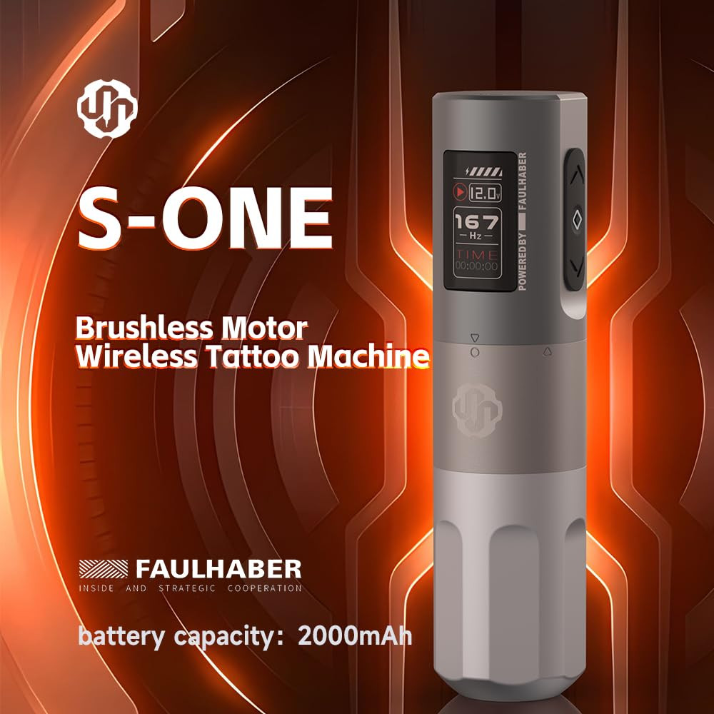 S-One Wireless Tattoo Machine Gun With Faulhaber Brushless Motor