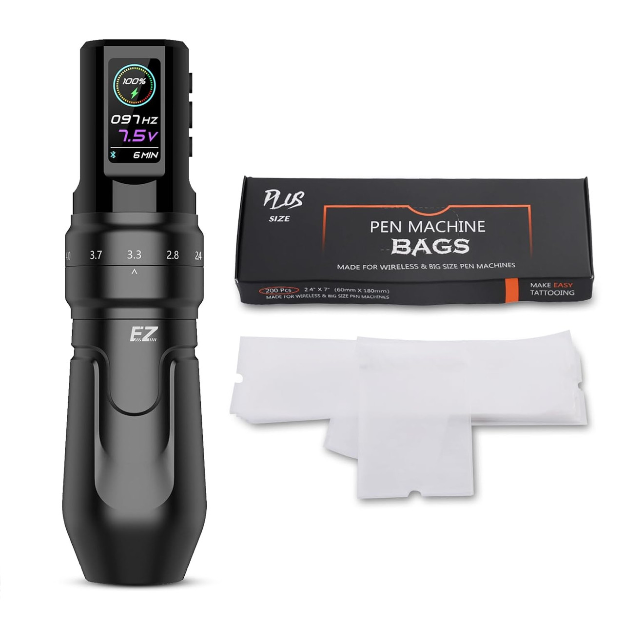 Ez P3 Pro Tattoo Machine - 6 Strokes 2.0, 2.4, 2.8, 3.3, 3.7, 4.2