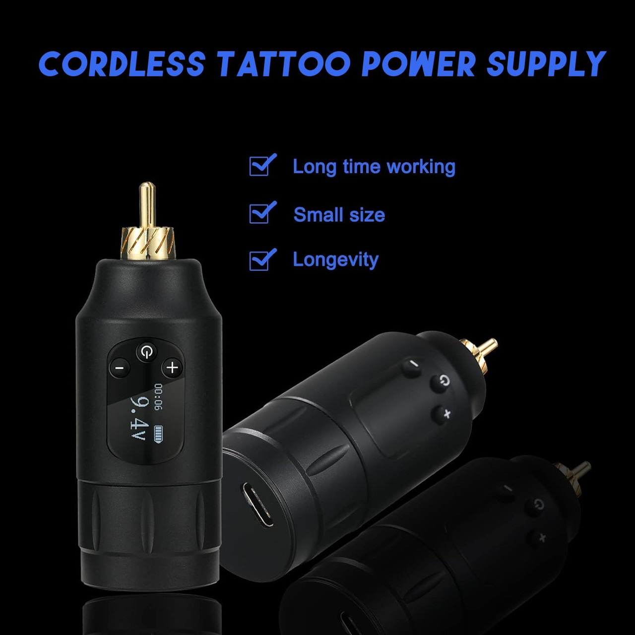 Rechargeable Cordless Tattoo Battery Pack - 1300Mah Capacity Oled