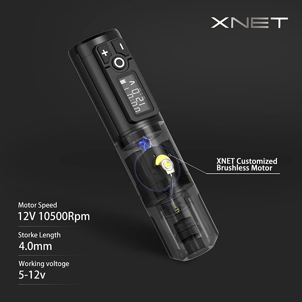 Wireless Tattoo Gun - Xnet® Elite G1 Rotary Tattoo Machine 1950Mah