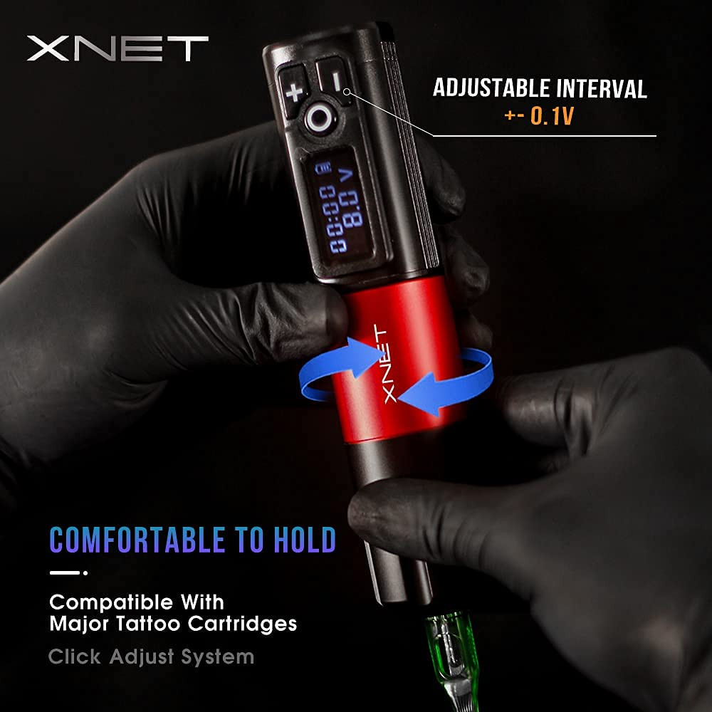 Wireless Tattoo Gun - Xnet® Elite G1 Rotary Tattoo Machine 1950Mah
