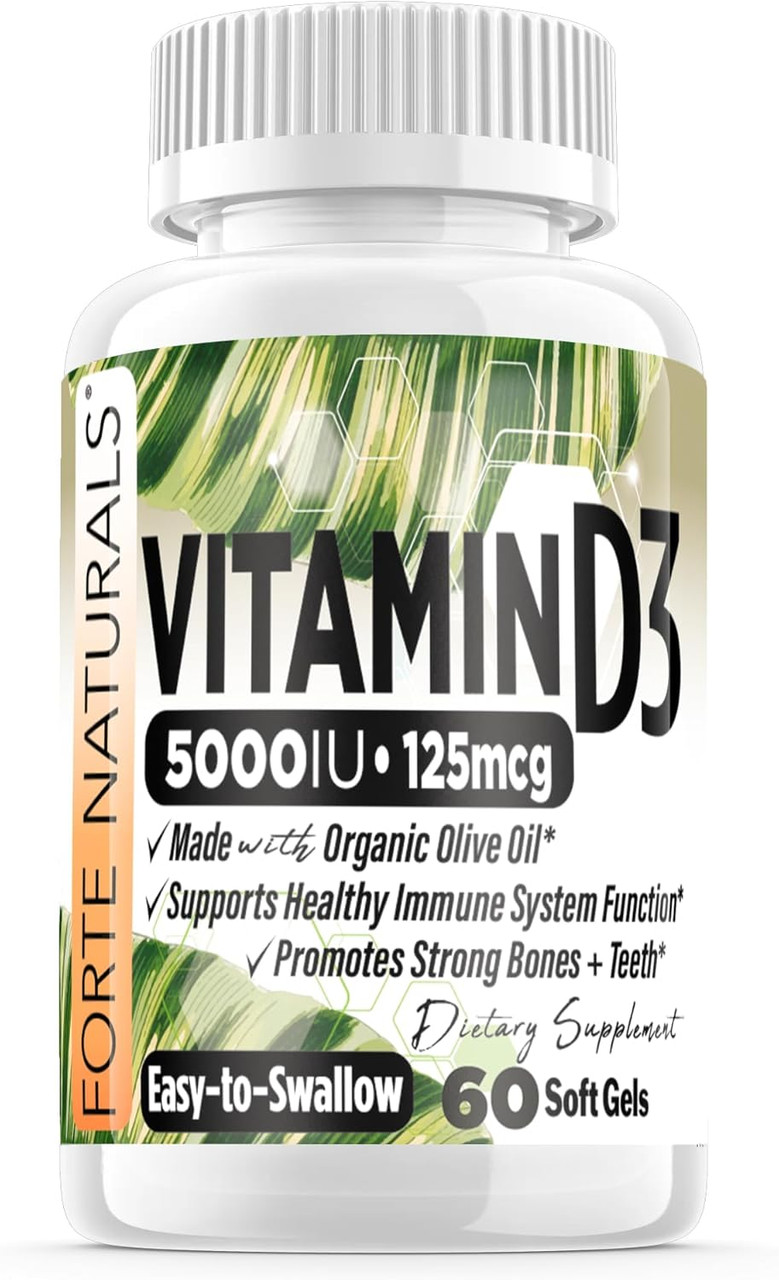 Vitamin D3 5000 Iu Supplement 125 Mcg Soft Gels Specially For Sensitive Stomachs Supplements With Organic Olive Oil Best Vitamin D3 Supplement For