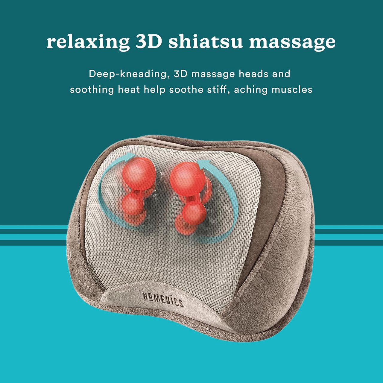 Homedics Cordless Shiatsu Massage Pillow With Heat Homedics