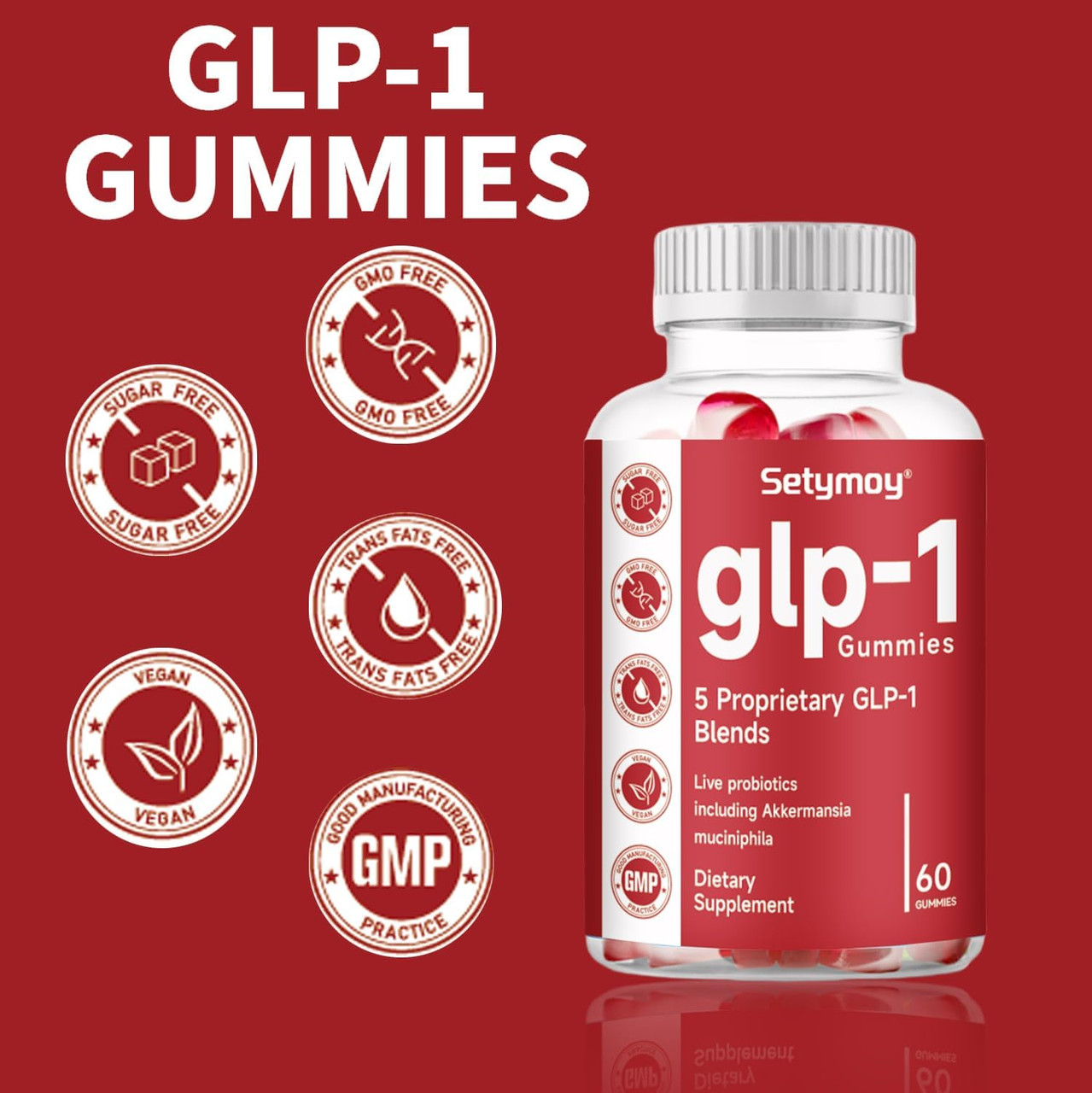 glp 1 gummies Glp-1 Supplement Gummies With Akkermansia Probiotic, Berberine, Glp 1  Probiotic Gummy For Women And Men