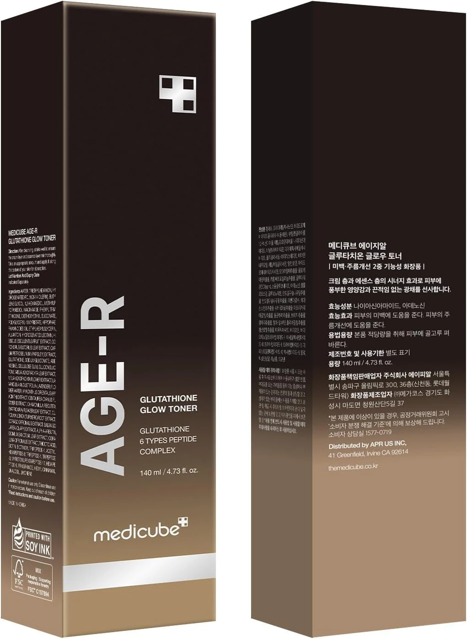 medicube glutathione glow toner ingredients AGE-R 140ml Keep long medicube - AGE-R Glutathione Glow