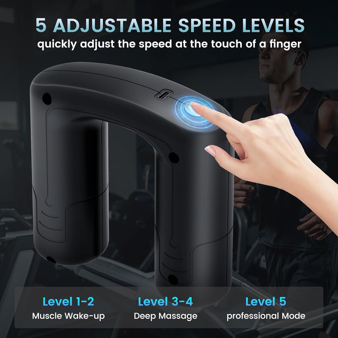 Massage Gun Deep Tissue, Handheld Massager For Muscle Relaxation, Pain Relief, Portable Body Massager Belt With Massage Gun Deep Tissue, Handheld Massager For Muscle Relaxation, Pain Relief, Portable Body Massager Belt With