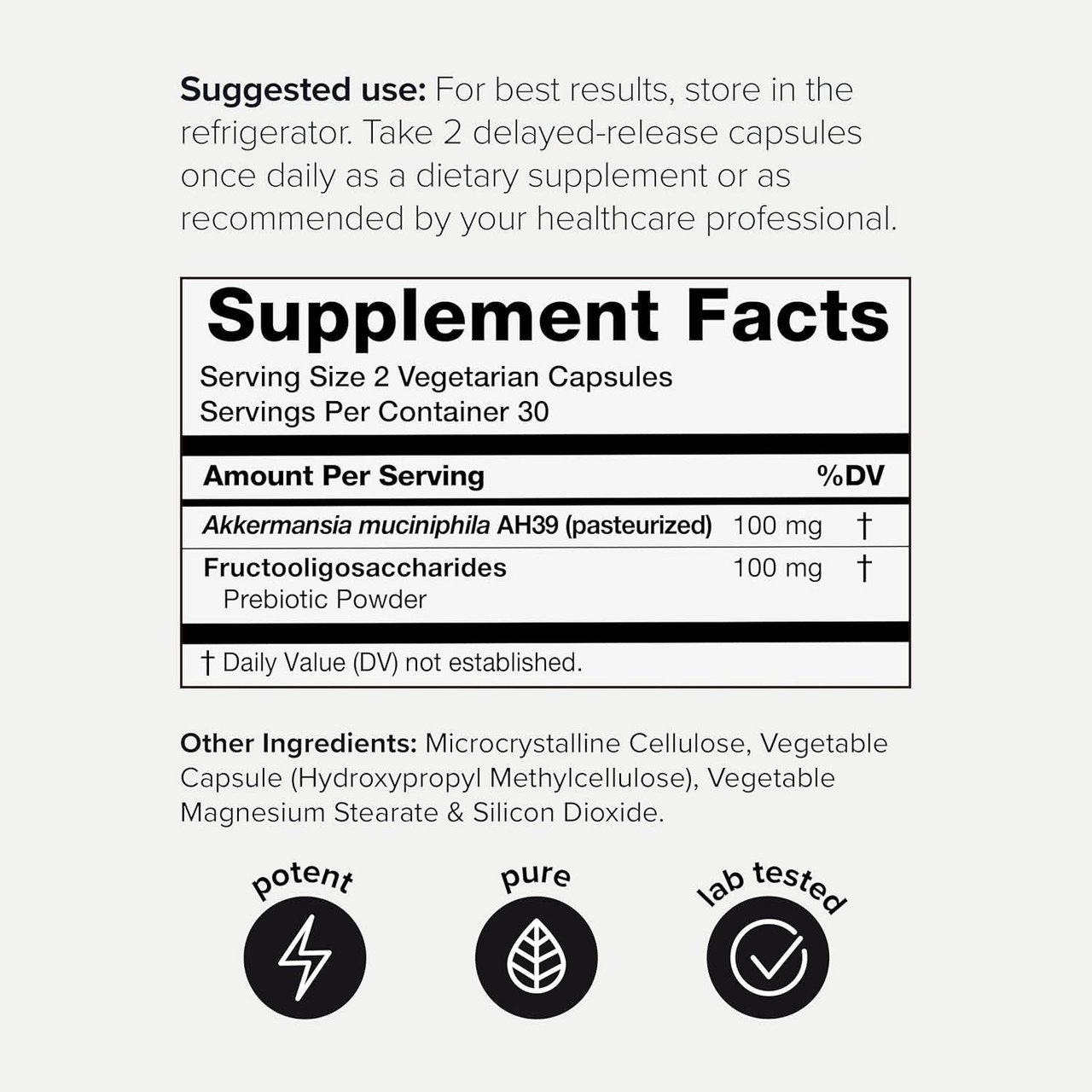 Akkermansia Muciniphila Probiotic Capsules – 100 Million AFU For Gut Health Support