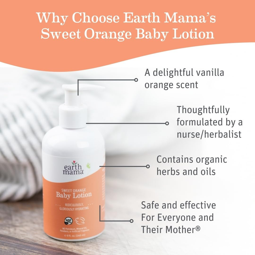 Unscented Lotion Earth Mama Baby Lotion Earth Mama Sweet Orange