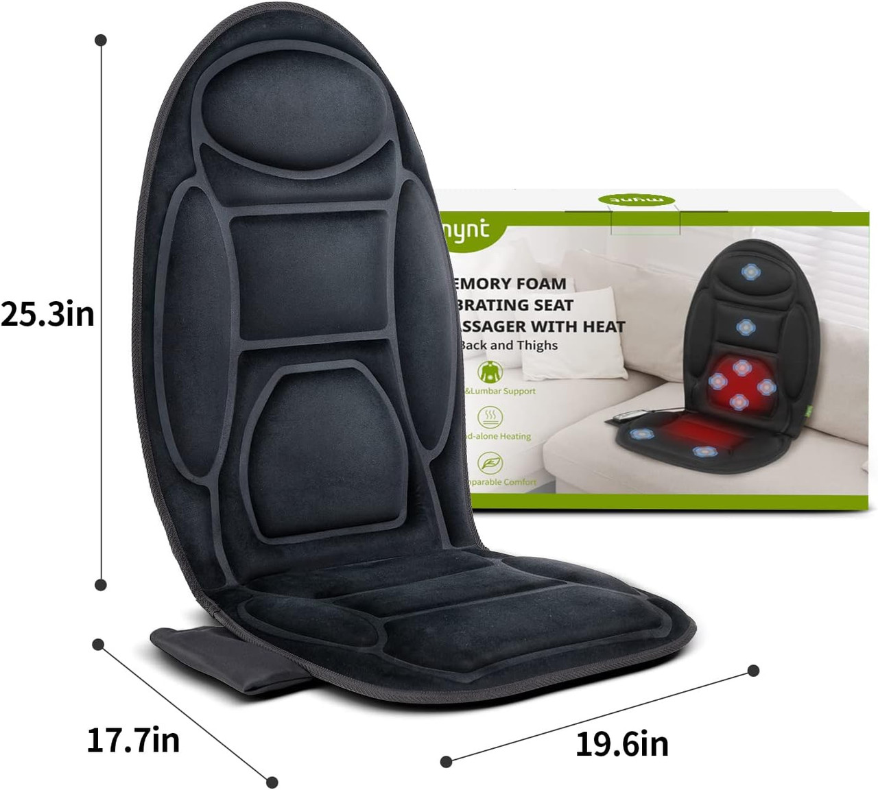 Car Seat Cushion Heated Back And Seat Massager Car Cushion With