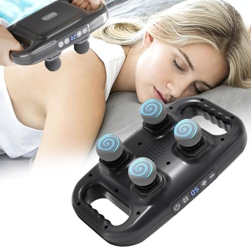Massagers Gun Deep Tissue,4 Head Percussion Massage Gun,Professional Electric Body Massager Percussion For Back, Neck,Butt, And Leg Muscles Pain
