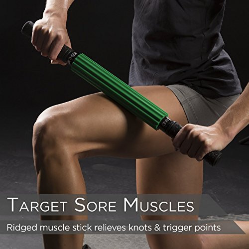 Theraband Roller Massager +, Portable Muscle Rolling Stick With