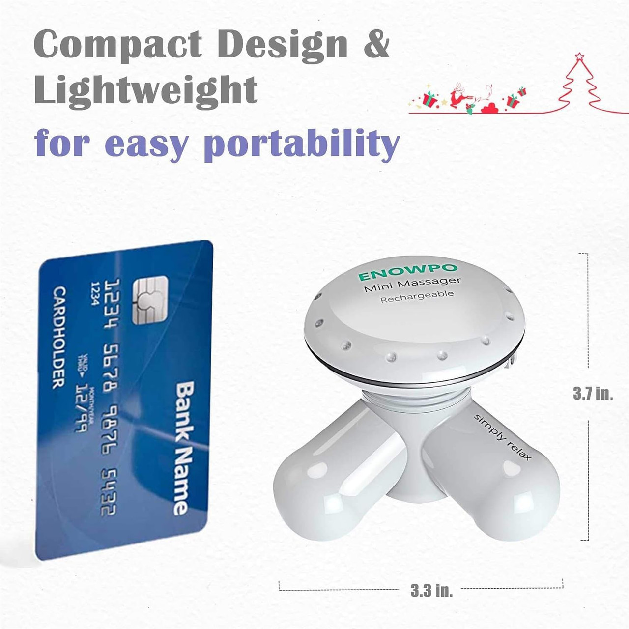 Handheld Mini Massager Hand Held Rechargeable Electric Full Body Personal  Massager Deep Tissue Percussion Muscle Pain