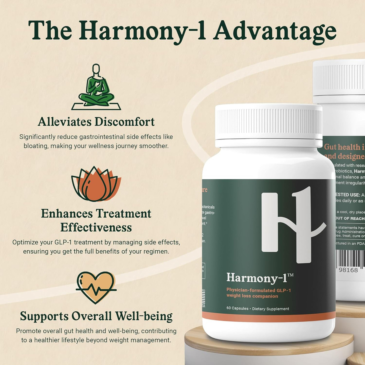 Gut Health Supplement - For Glp-1 Medication Patients - Digestive Aid And Bloating  Relief