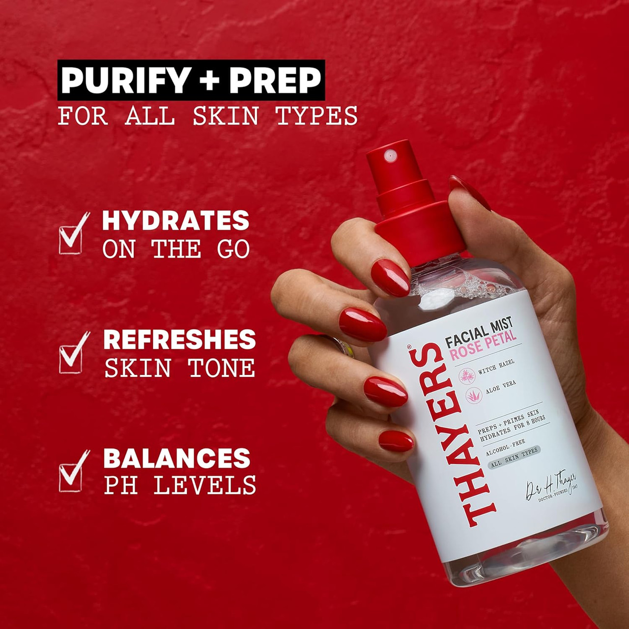 Thayers Alcohol-Free Witch Hazel Facial Mist Toner with Aloe Vera Rose  Petal 8 oz