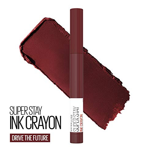 Maybelline SuperStay Ink Crayon Matte Lippenstift – 8 Stunden Halt, Mit Integriertem Anspitzer