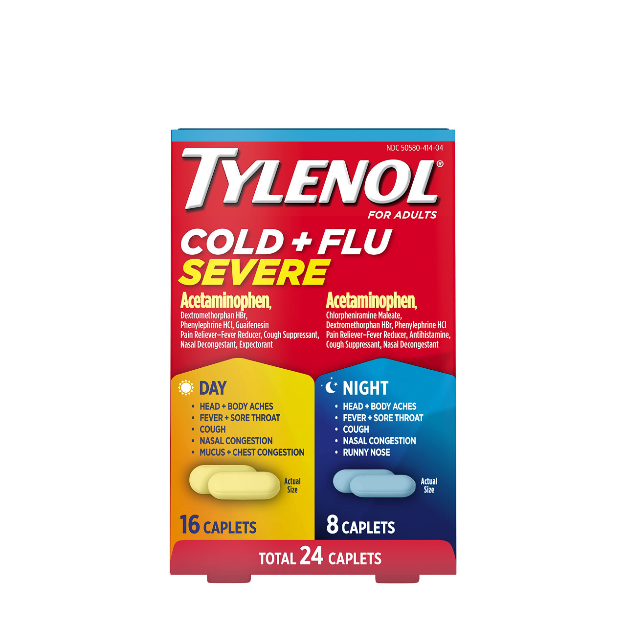 Tylenol Cold Flu Severe Day and Night Caplets for Fev | Buy at Kiwla ...