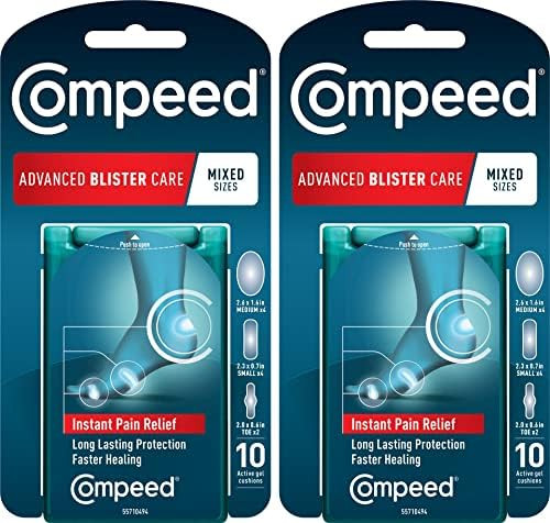Compeed Advanced Blister Care Cushions And All Health Advanced Fast Healing  Hydrocolloid Gel Bandages (20 Count)