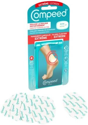 Compeed Sports Heel Blister Plasters Hydrocolloid Plasters Foot Treatment  Heal Fast 20% Extra Cushioning Dimensions: X Cm