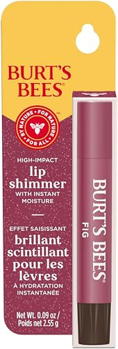 Burt's Bees Lip Shimmer In Fig – 0,09 Oz (ca. 2,55 G) | Natürlicher Lippenpflege-Stift Mit Farbton