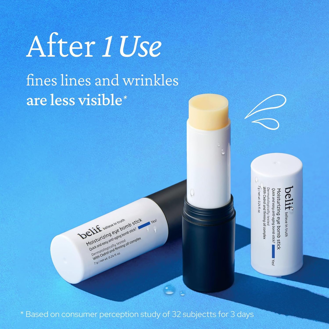 Belif Moisturizing Eye Bomb Stick Eye Balm Firms And Reduces Fine