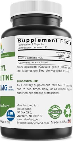 ipamorelin before or after workout Brieofood Acetyl L-Carnitine 1000 Mg Per Serving- 240 Capsules. Gluten-,  Non-Gmo