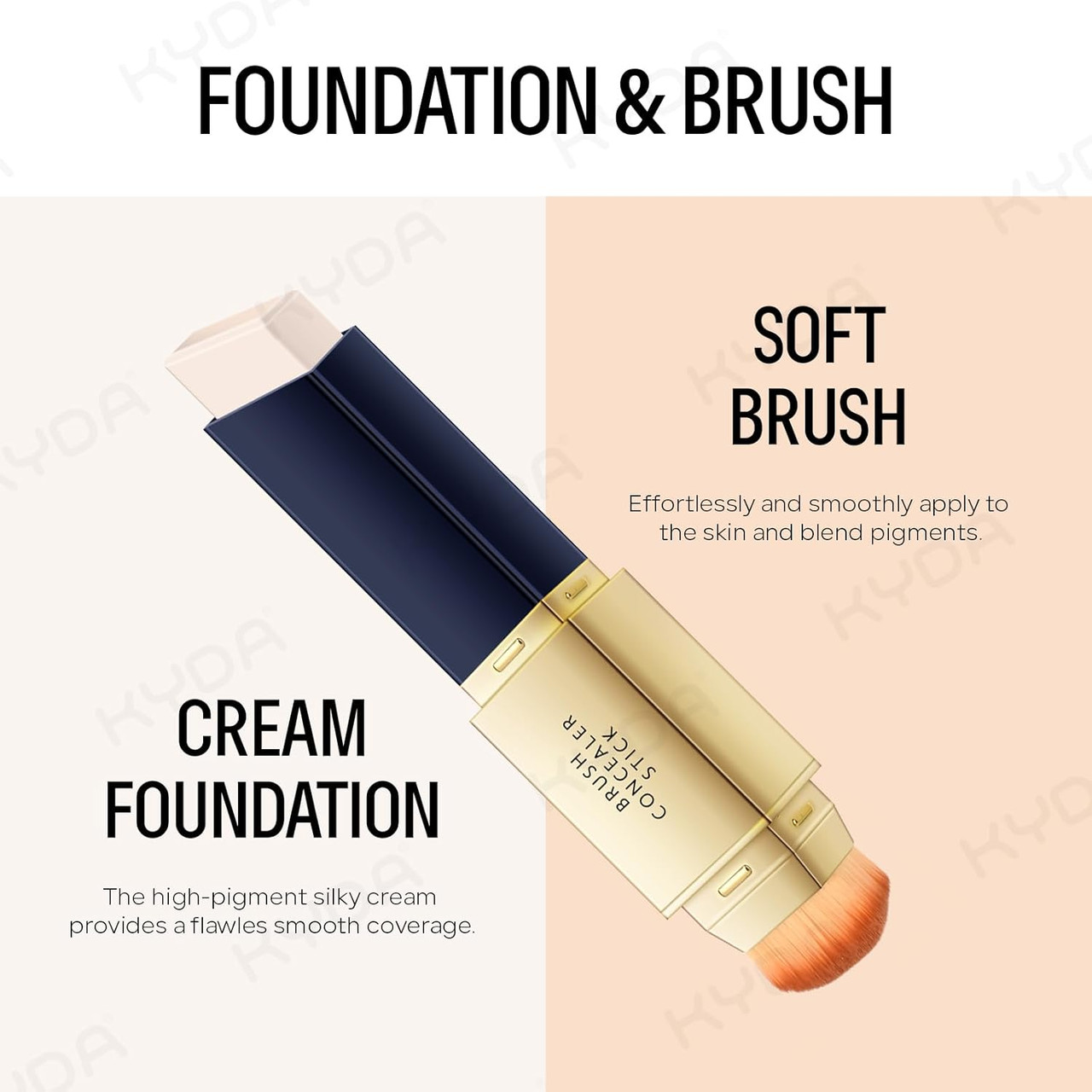 Kyda Color Changing Foundation Stick Natural Buildable Color Full
