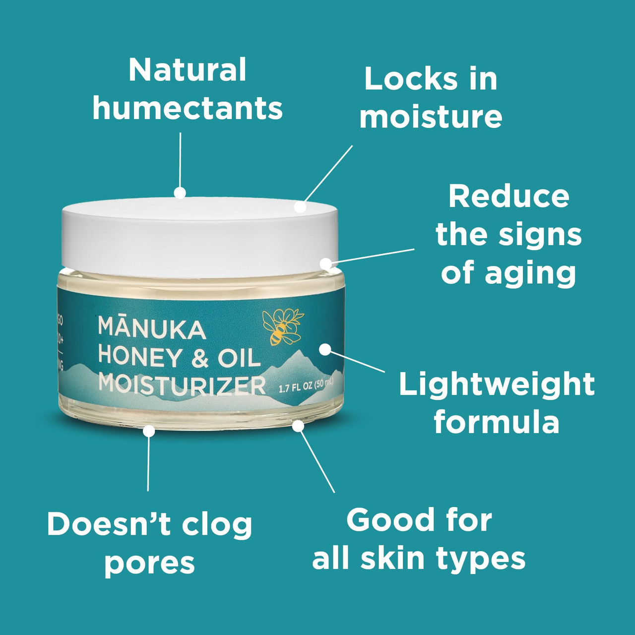 MELORA Manuka Honey Moisturizing Face Cream 1.7 Oz | Buy at Kiwla