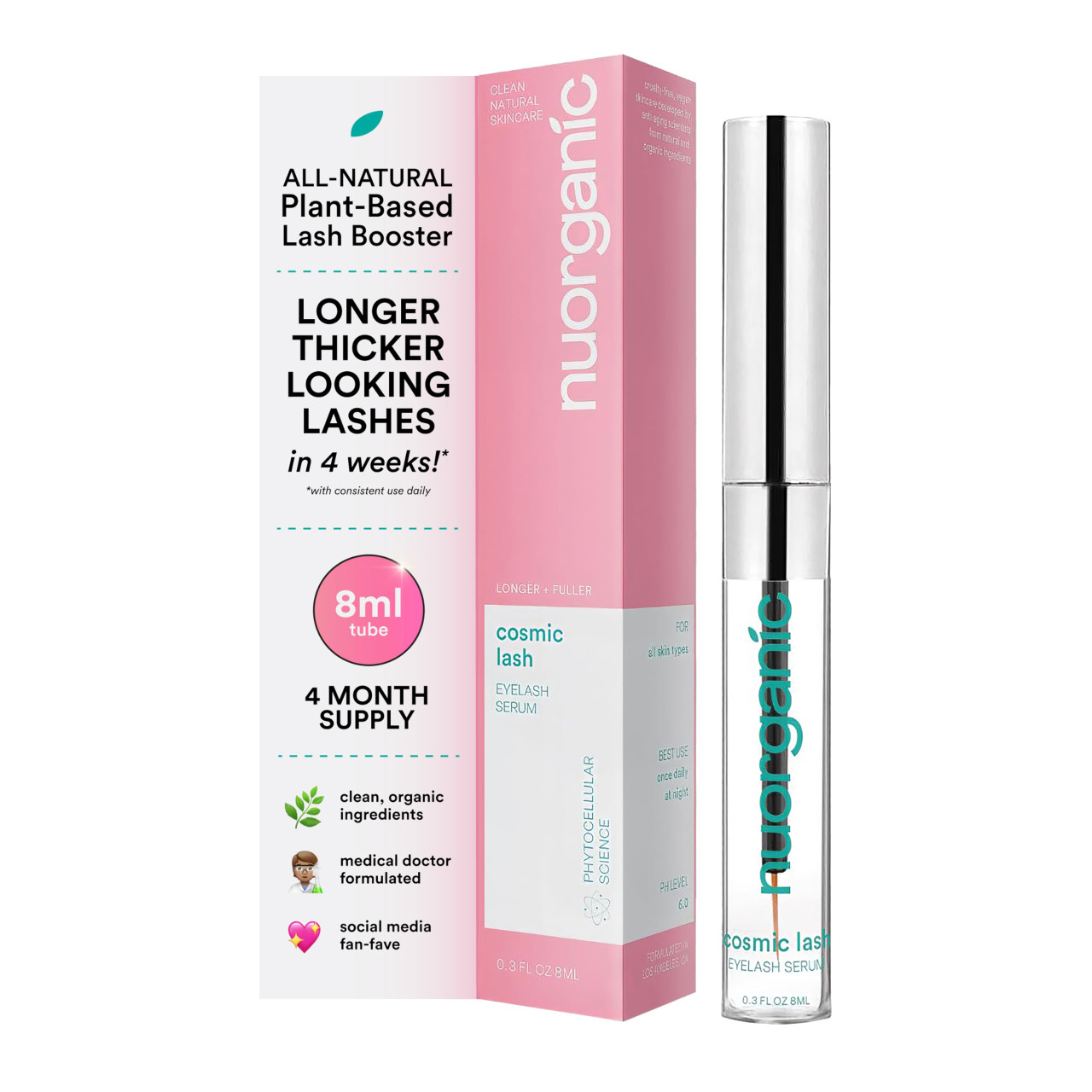 Nuorganic Cosmeticscosmic Lash Serum Without Prostaglandins