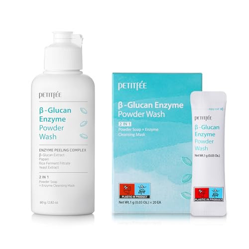 Petitfee Beta Glucan Enzyme Powder Wash 80G & 1G20Ea - Facial 